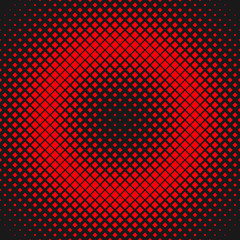 Poster - Red abstract retro halftone square background pattern design
