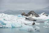 Fototapeta Morze - Gletscherlagune Jökulsárlón am Fuß des Vatnajökull, Island