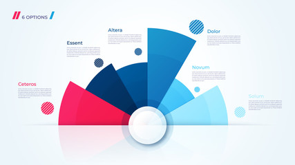 vector circle chart design, template for creating infographics