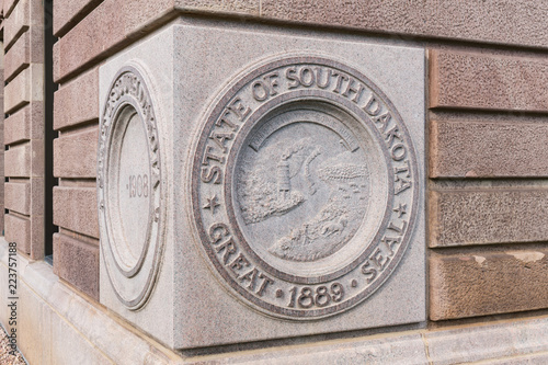 Fotografie, Obraz State Seal South Dakota Capital Building