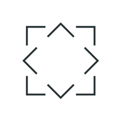 Poster - Simple arrow icon in eight directions for digital and print