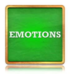 Poster - Emotions green chalkboard square button