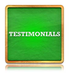 Poster - Testimonials green chalkboard square button