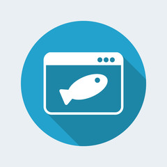 Online food shop - Fish - Vector flat icon