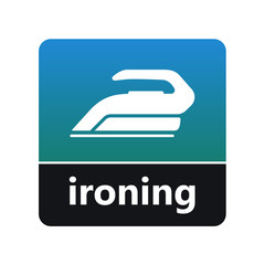 Poster - Ironing sign with label for print and digital content