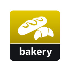 Poster - Bakery bread and croissant sign with label for print and digital content