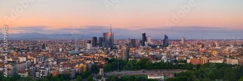 Fotografia, Obraz  Milan city skyline