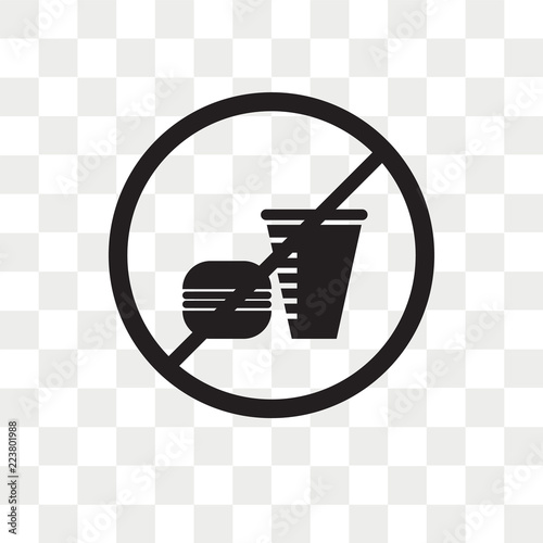 No Food Vector Icon Isolated On Transparent Background No Food