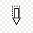 © vectorstockcompany - Down arrow vector icon isolated on transparent background, Down arrow logo design