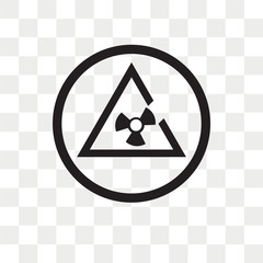 Radioactive vector icon isolated on transparent background, Radioactive logo design