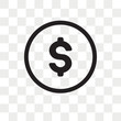 © vectorstockcompany - Dollar vector icon isolated on transparent background, Dollar logo design