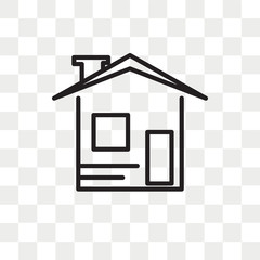 Home vector icon isolated on transparent background, Home logo design