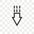 © vectorstockcompany - Down arrow vector icon isolated on transparent background, Down arrow logo design