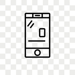Leinwandbilder - Mobile Phone with Touch Screen vector icon isolated on transparent background, Mobile Phone with Touch Screen logo design