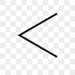 Leinwandbilder - Left arrow vector icon isolated on transparent background, Left arrow logo design