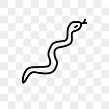 Snake Vector Icon Isolated On Transparent Background, Snake Logo Design