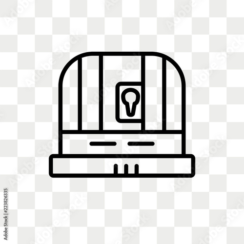Fotografie, Obraz Cage vector icon isolated on transparent background, Cage logo design