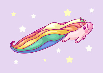 vector volume rainbow unicorn