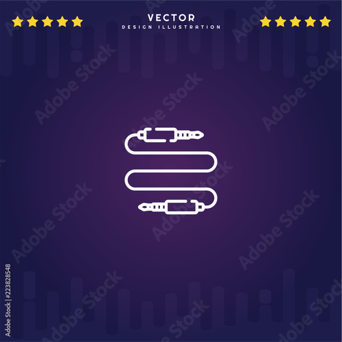 Valokuva Premium Symbol of Jack Connector Related Vector Line Icon Isolated on Gradient Background