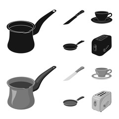  Isolated object of kitchen and cook logo. Collection of kitchen and appliance vector icon for stock.