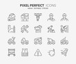 construction thin line icons