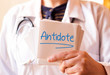 antidote on white paper concept 