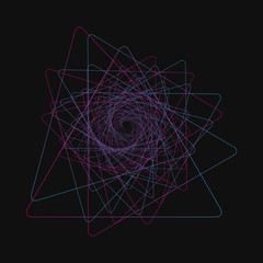 Poster - Random chaotic lines that creat real shapes. Chaos pattern, abstract texture. Order vs chaos concept.