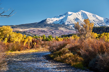 Wall Mural - Mount Sopris autumn landscape in Colorado