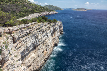 Cliffs in national park Telascica, Adriatic sea, Croatia