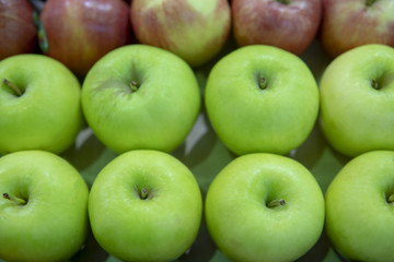 Wall Mural - Red and green apples.