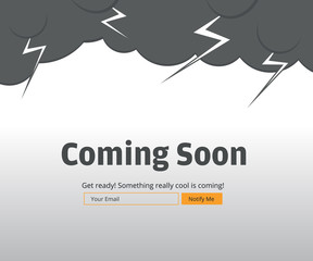 Wall Mural - Coming Soon Website Template. Coming Soon Landing Page Design. Coming soon page for a new website. We are Launching Soon – Illustration 
