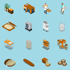 Poster - Bakery Production Icons Collection