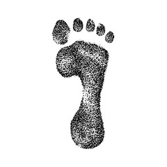 Sticker - Dotwork Human Footprint