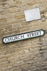 Wall Mural - Church Street Road Sign