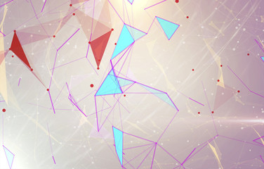 Wall Mural - Abstract background polygonal. Bright multicolored digital illustration with triangles.