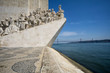 Monument to the Discoveries (Padrao dos Descobrimentos) at the Tagus river with view on 25th of April Bridge