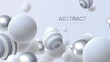 Abstract background with dynamic 3d spheres