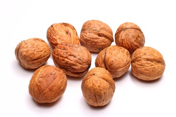 Poster - Walnuts on a white background