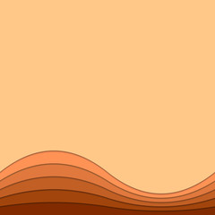 Poster - Wavy abstract background template from curved stripes - vector stationery graphic with 3d effect