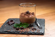 Homemade delicious dark chocolate mousse
