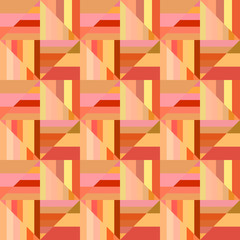Poster - Colorful geometric striped triangle pattern - vector tiled mosaic background illustration