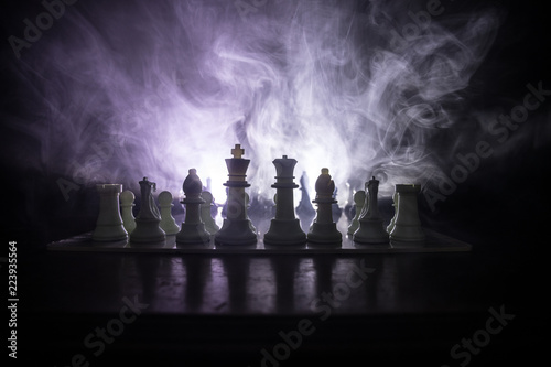 Fotografía Chess board game concept of business ideas and competition or strategy ideas concept