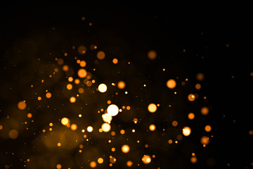 Gold abstract bokeh background.