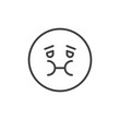© alekseyvanin - Sick emoticon outline icon. linear style sign for mobile concept and web design. Sick disgusted smiley face simple line vector icon. Symbol, logo illustration. Pixel perfect vector graphics