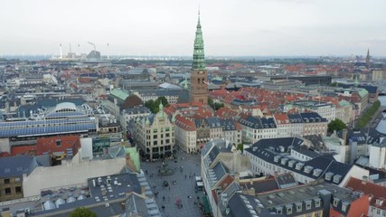 Poster - Copenhagen Denmark City Slow Drone Video Flight 4K