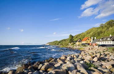 Wall Mural - View of fishing hamlet on west coast of Bornholm island - Teglkas, Denmark