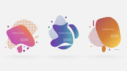 Poster - Shape. Light backdrop. Vector trendy background. Purple paint splash. Logo design.