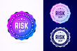 © Valery Zanimanski - Risk free round badge. Vector sign in trendy gradient style.