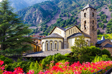 Wall Mural - Sant Esteve church in Andorra la Vella, Andorra