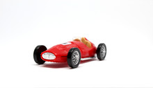 Red Toy Car Isolated On White Background